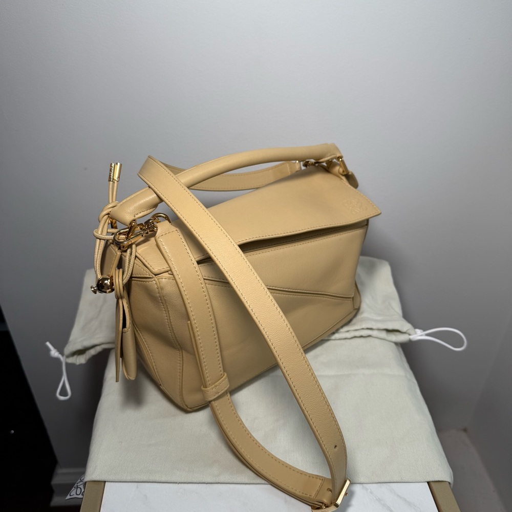 Loewe Pale Yellow Leather Shoulder Bag - Picture 3 of 16